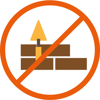 Keine Maurerarbeiten